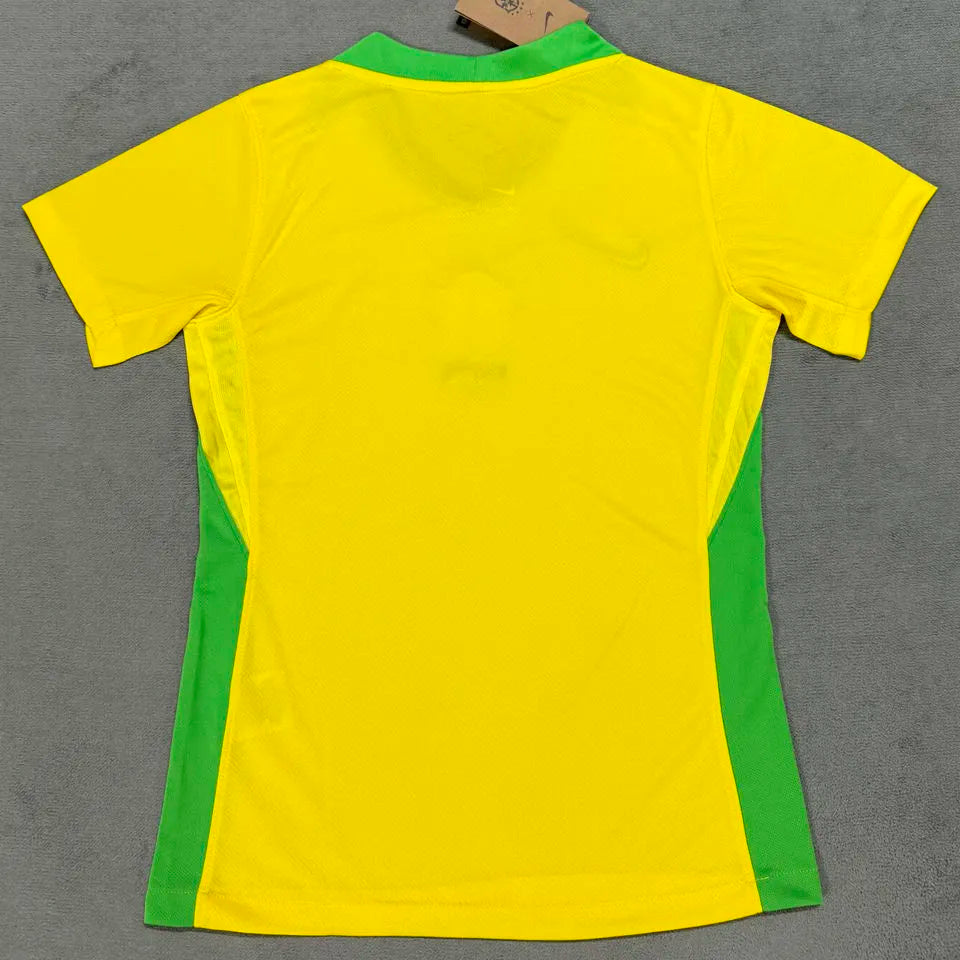 2025/26 Brazil Home Yellow Women Soccer Jersey 女 Back