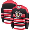Men's Chicago Blackhawks Red/Black Premier Breakaway Heritage Blank Jerseys