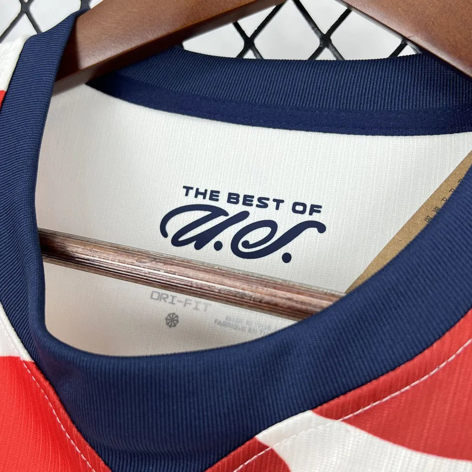 2026/27 U.S Home Fans Soccer Jersey (Have Right Patch 有右臂章 黑底白字） Detail 2