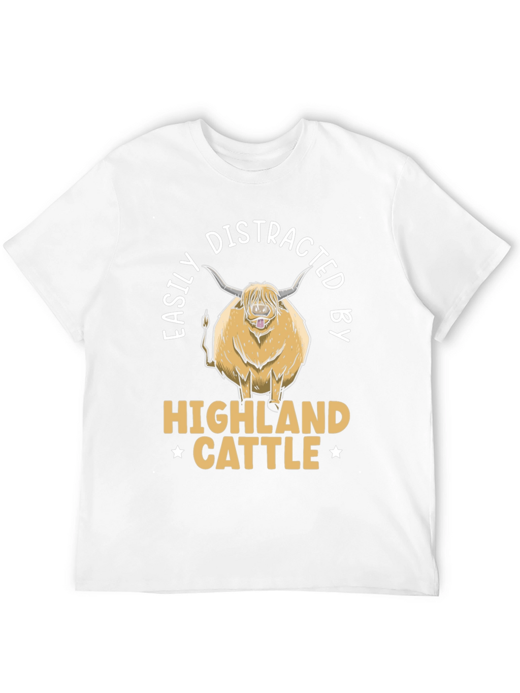 Easily Distracted By Highland Cattle T-Shirt