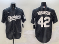 Men's Los Angeles Dodgers Jackie Robinson #42 Black Alternate Limited Player Jerseys