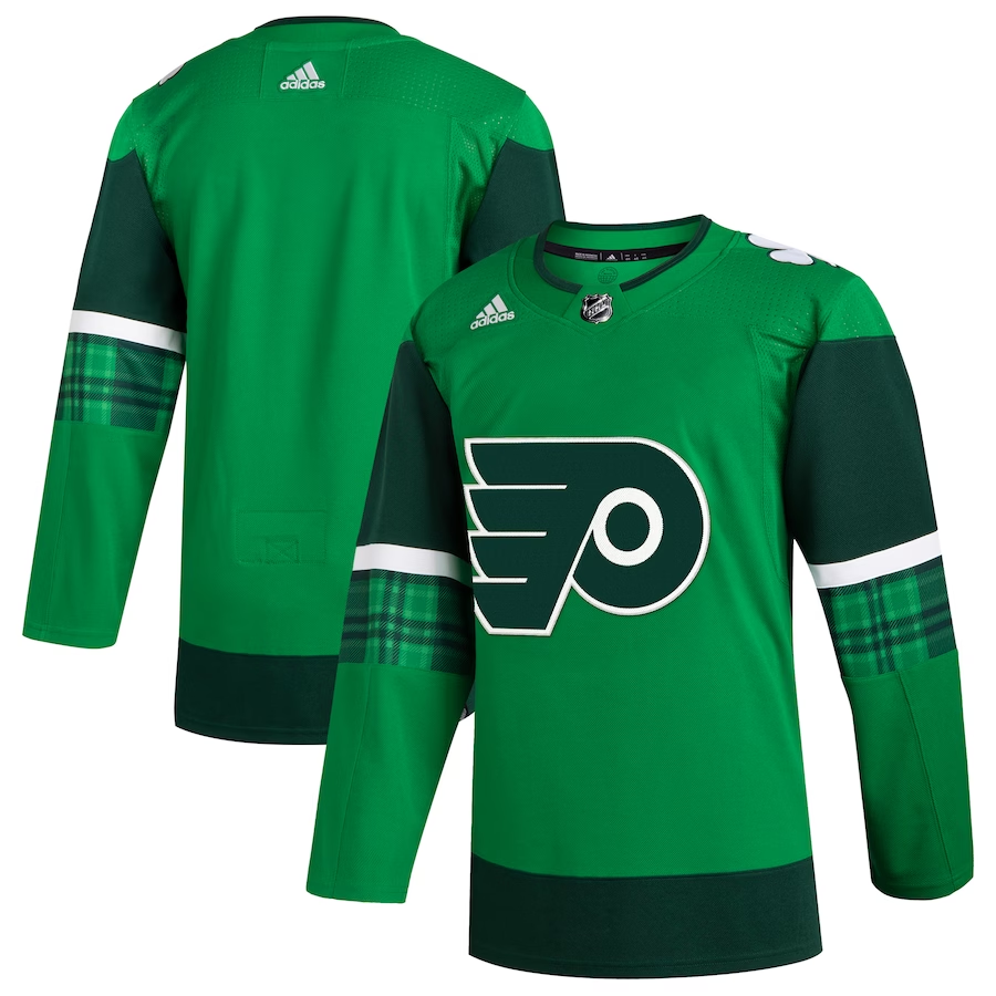 Men's Philadelphia Flyers Kelly Green 2023 St. Patrick's Day Primegreen Authentic Blank Jerseys