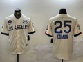 Men's Los Angeles Dodgers Tommy Edman #25 Cream 2024 City Connect Limited Player Jerseys