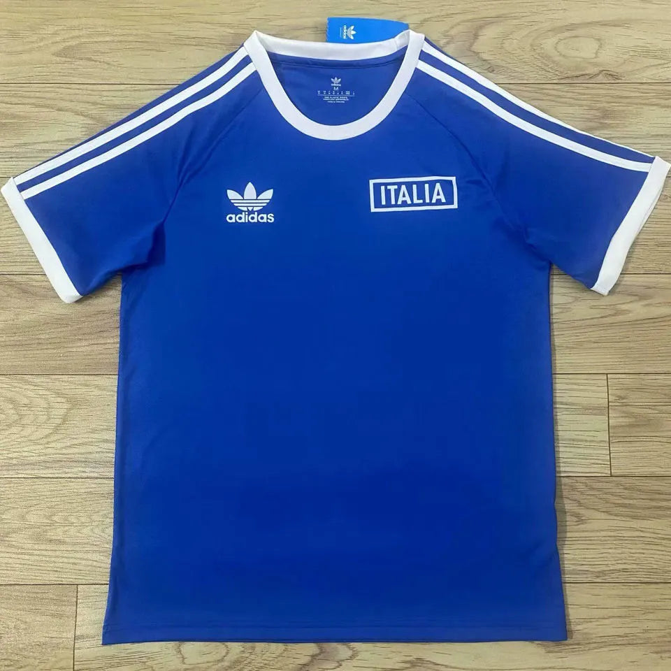 2024 Italy Home Blue Retro Style Jersey Back