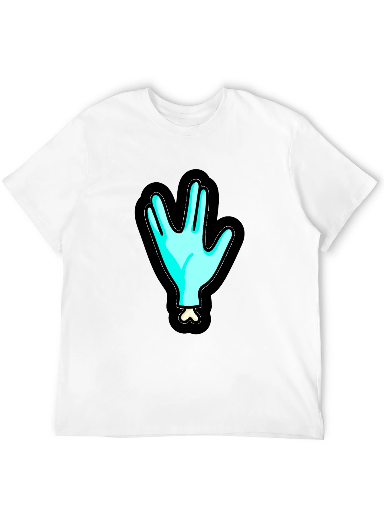Spooky Sci-Fi Hand Graphic Black T-Shirt