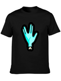 Spooky Sci-Fi Hand Graphic Black T-Shirt