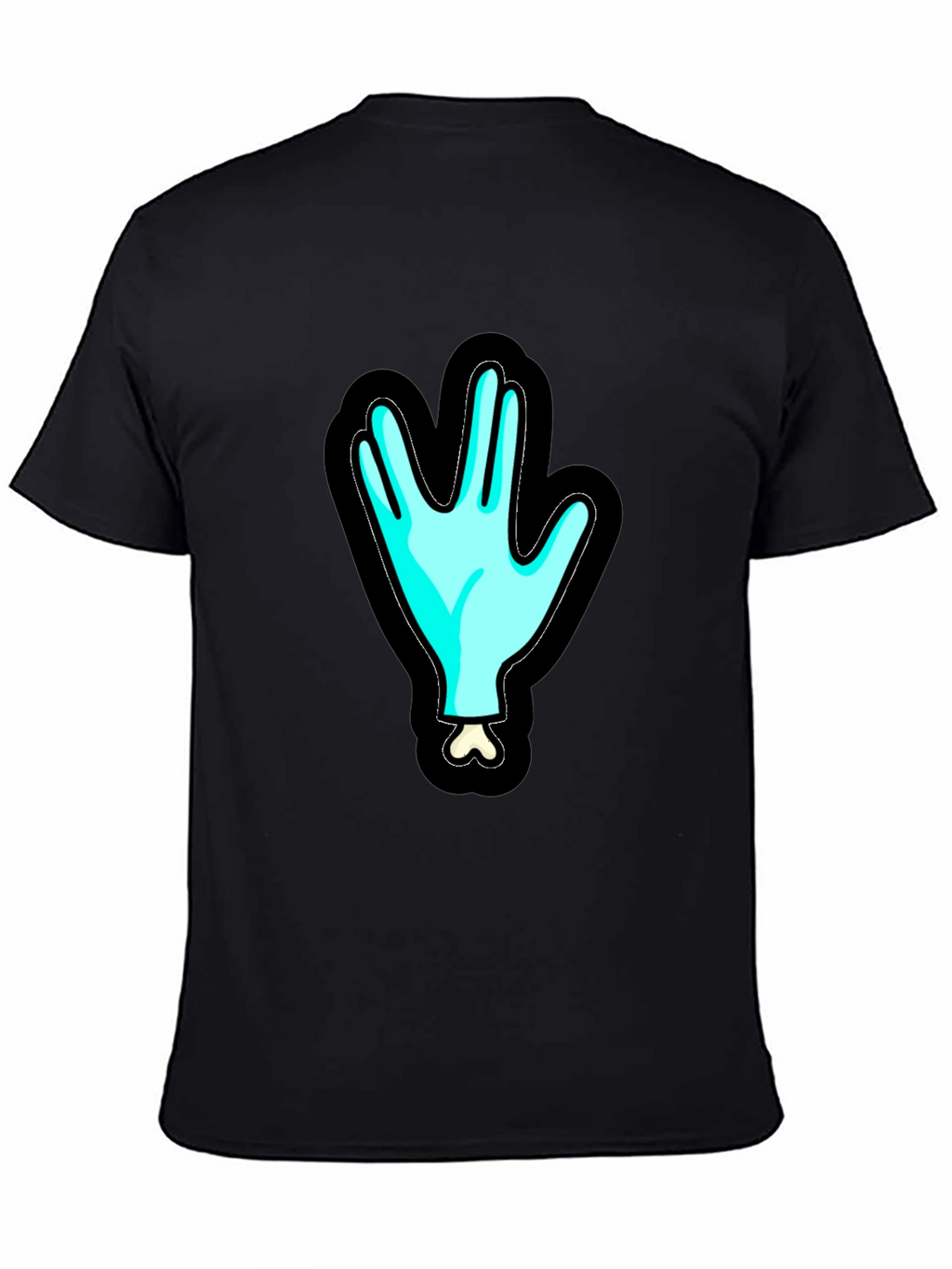 Spooky Sci-Fi Hand Graphic Black T-Shirt