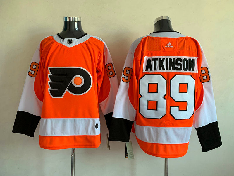 Men's Philadelphia Flyers Cam Atkinson #89 Orange Replica Player Jerseys