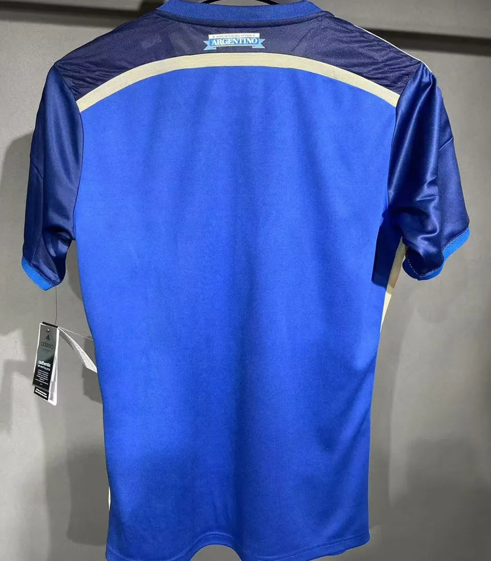 2014 Argentina Away Retro Player Version Soccer Jersey Detail 1