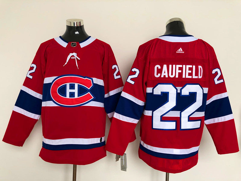 Men's Montreal Canadiens Cole Caufield #22 Red Player Jerseys