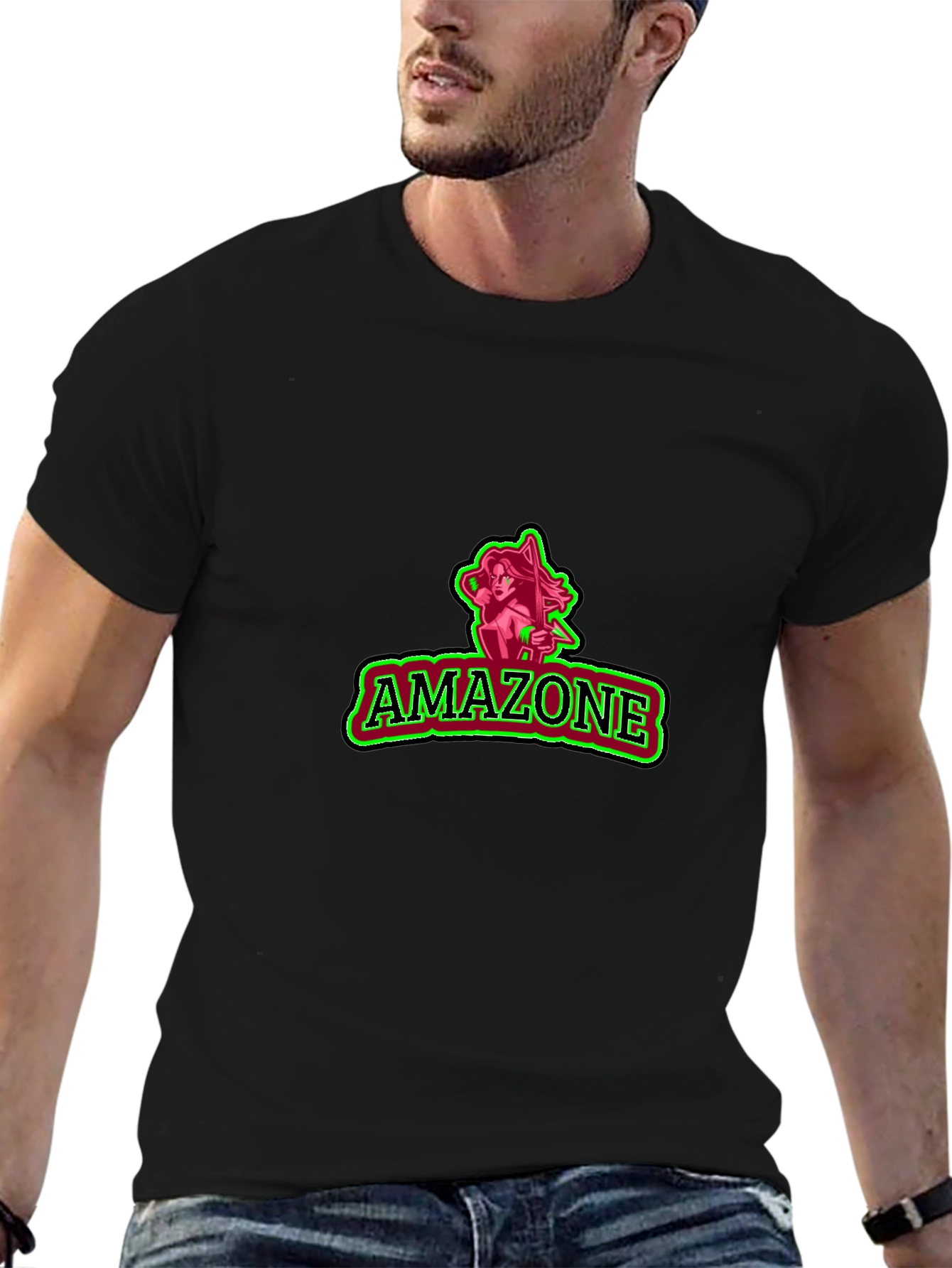 Amazone Graphic Black Tee