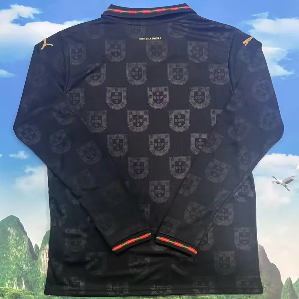 2026/27 Portugal Special Edition Black Fans Long Sleeve Soccer Jersey Back