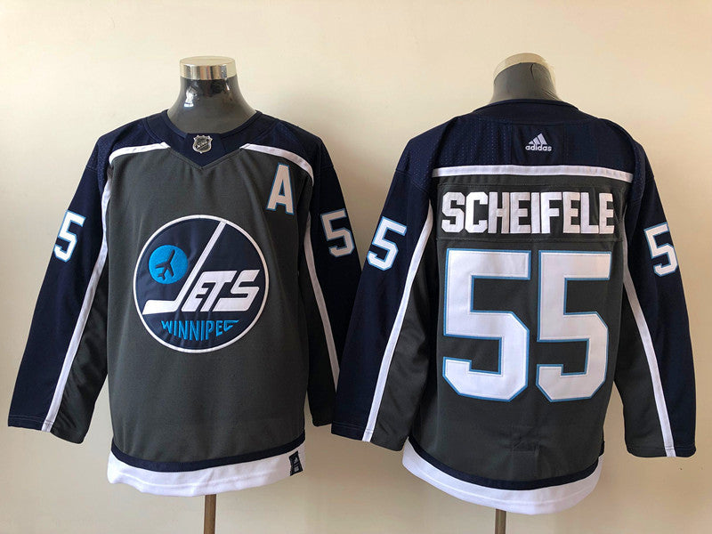 Men's Winnipeg Jets Mark Scheifele #55 Gray Player Jerseys