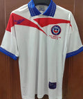 1998 Chile Away White Retro Soccer Jersey Front