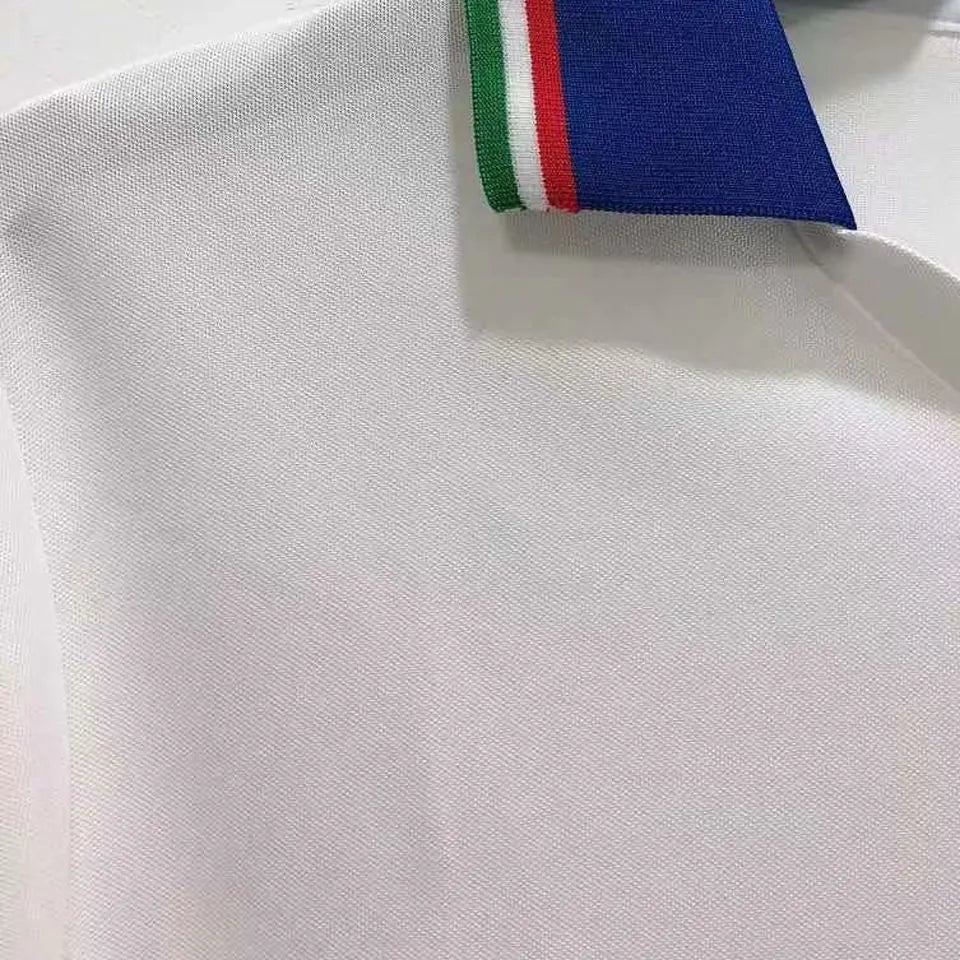1982 Italy Away White Retro Soccer Jersey Detail 1