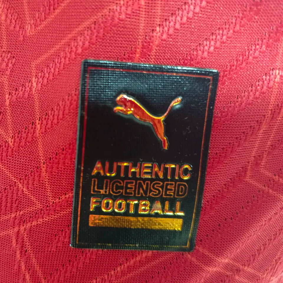 2025 Morocco Home Red Player Version Soccer Jersey Detail 4