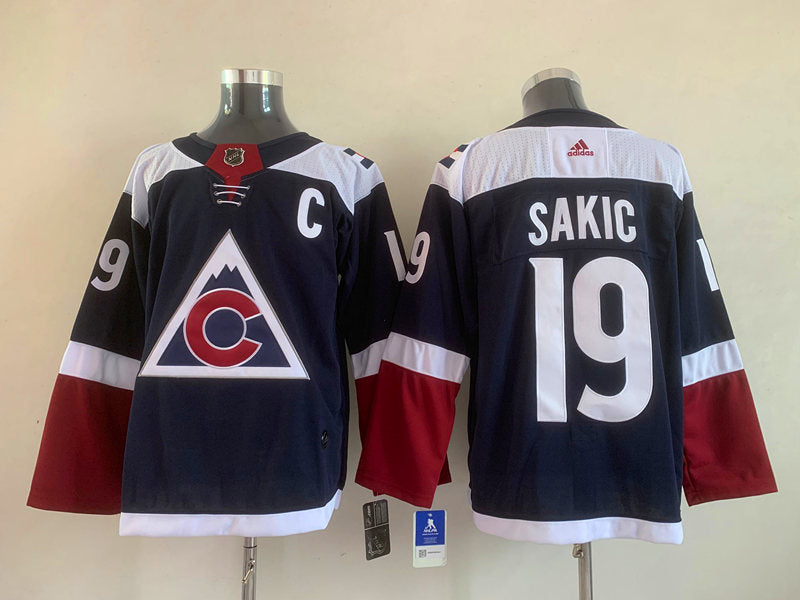 Men's Colorado Avalanche Joe Sakic #19 Navy Breakaway Player Jerseys