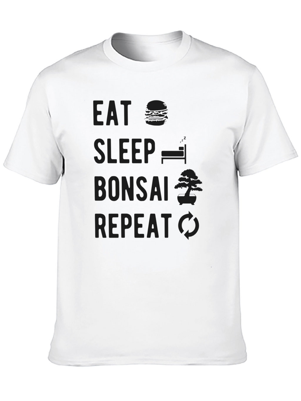 Eat Sleep Bonsai Repeat Graphic T-Shirt