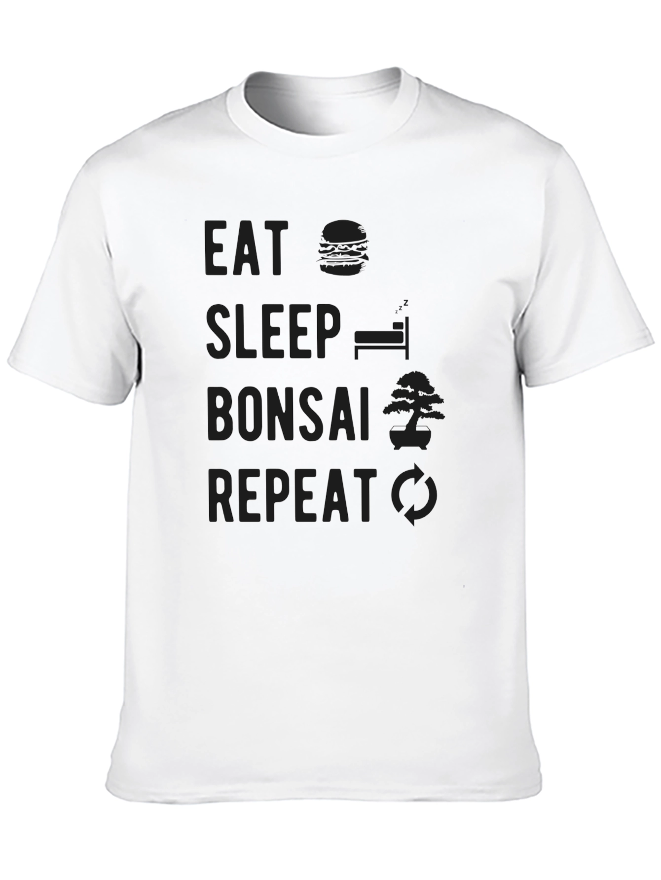 Eat Sleep Bonsai Repeat Graphic T-Shirt
