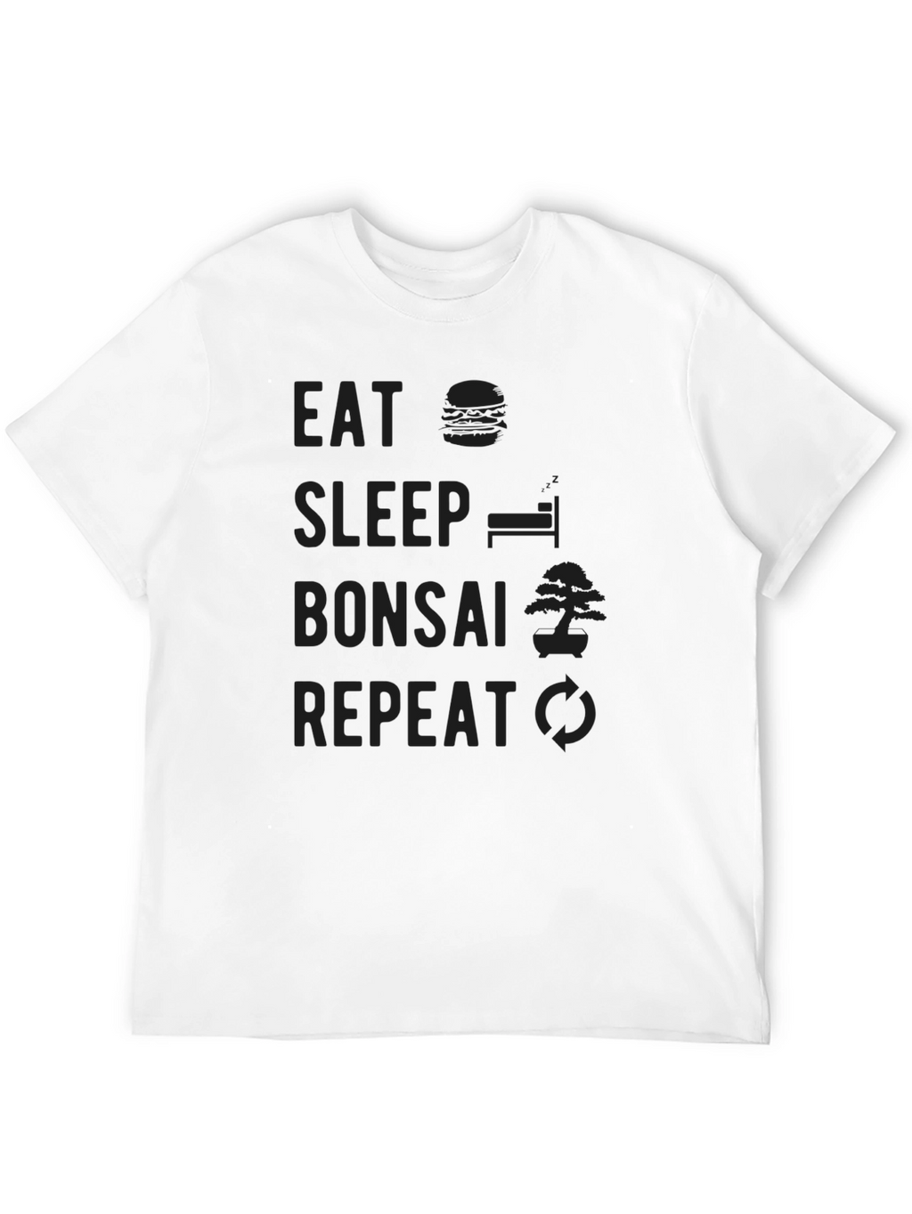 Eat Sleep Bonsai Repeat Graphic T-Shirt