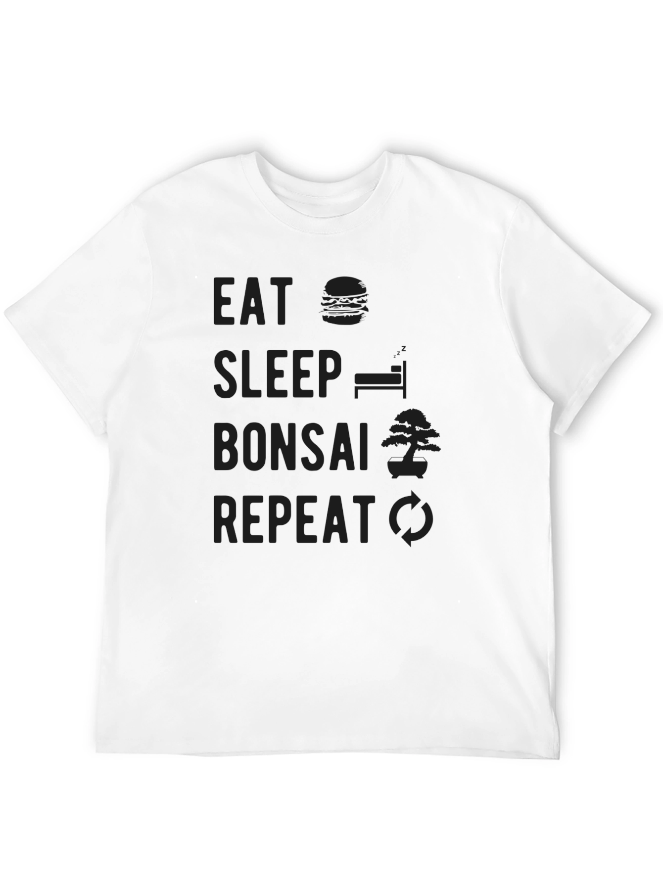 Eat Sleep Bonsai Repeat Graphic T-Shirt