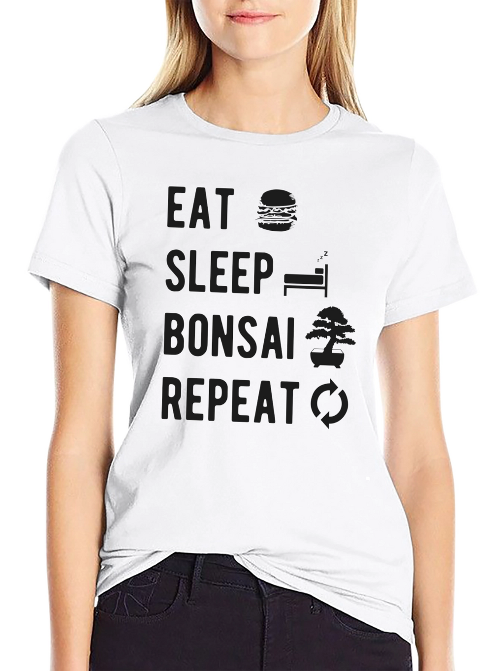 Eat Sleep Bonsai Repeat Graphic T-Shirt