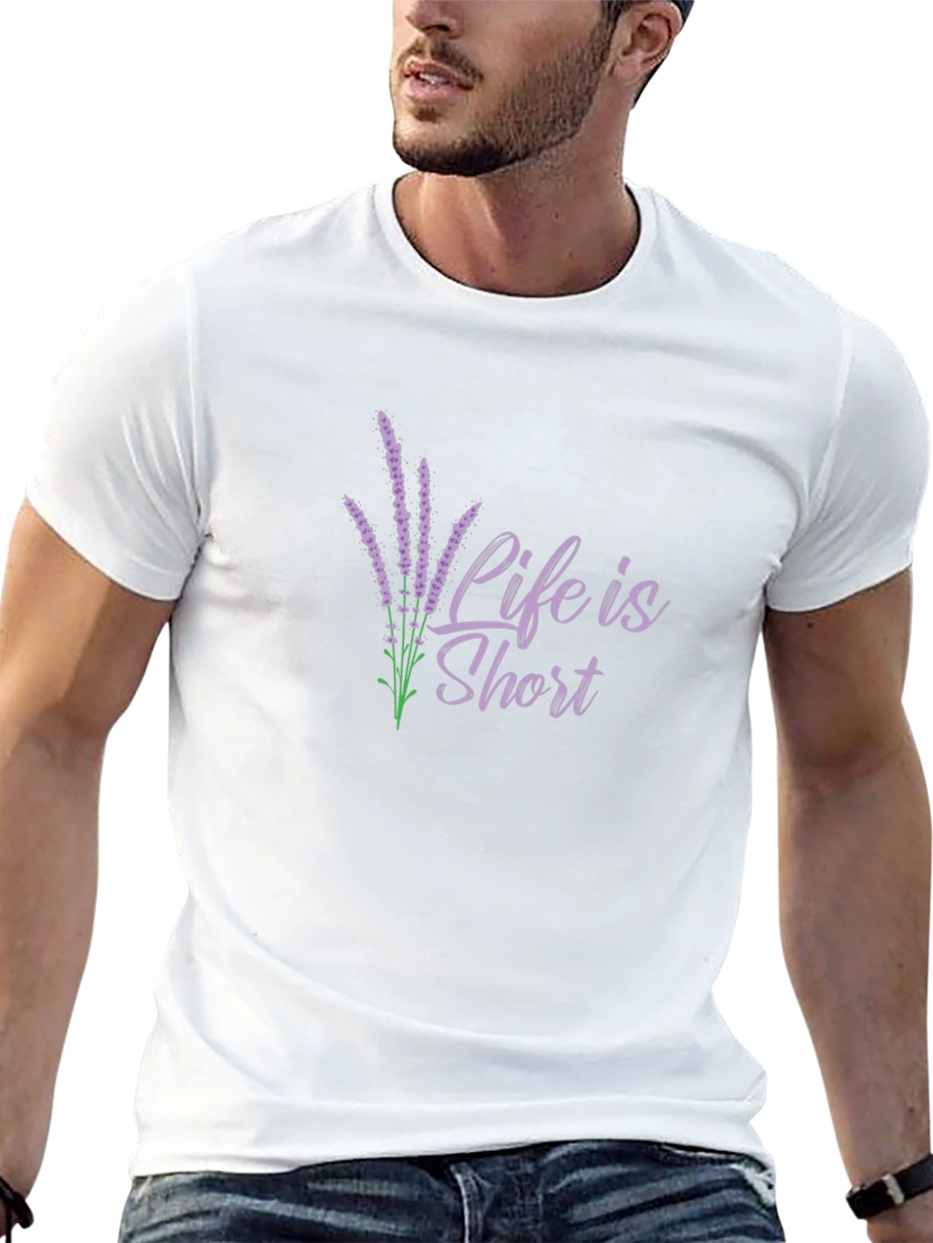 Life Is Short Lavender Graphic T-Shirt