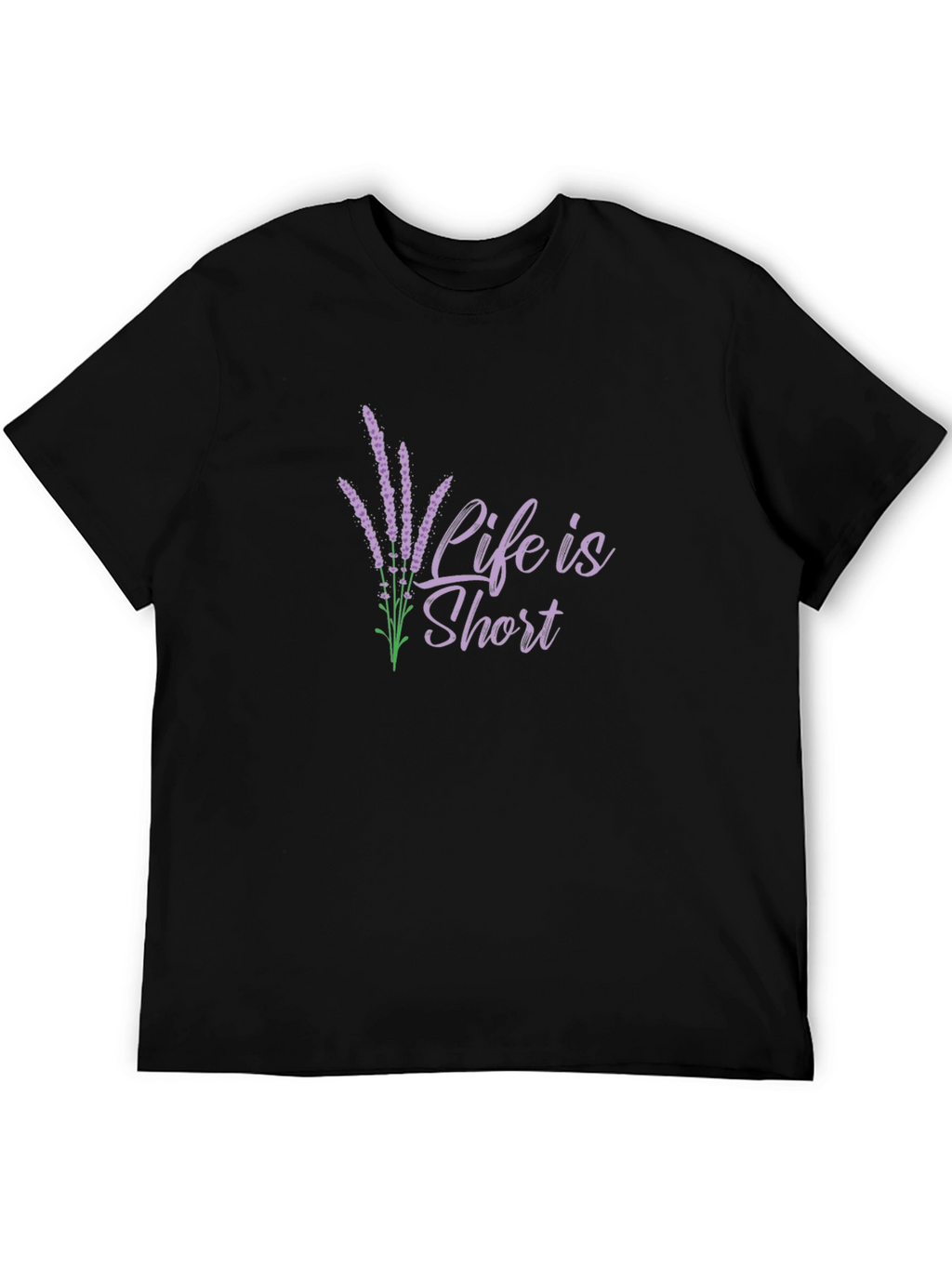 Life Is Short Lavender Graphic T-Shirt