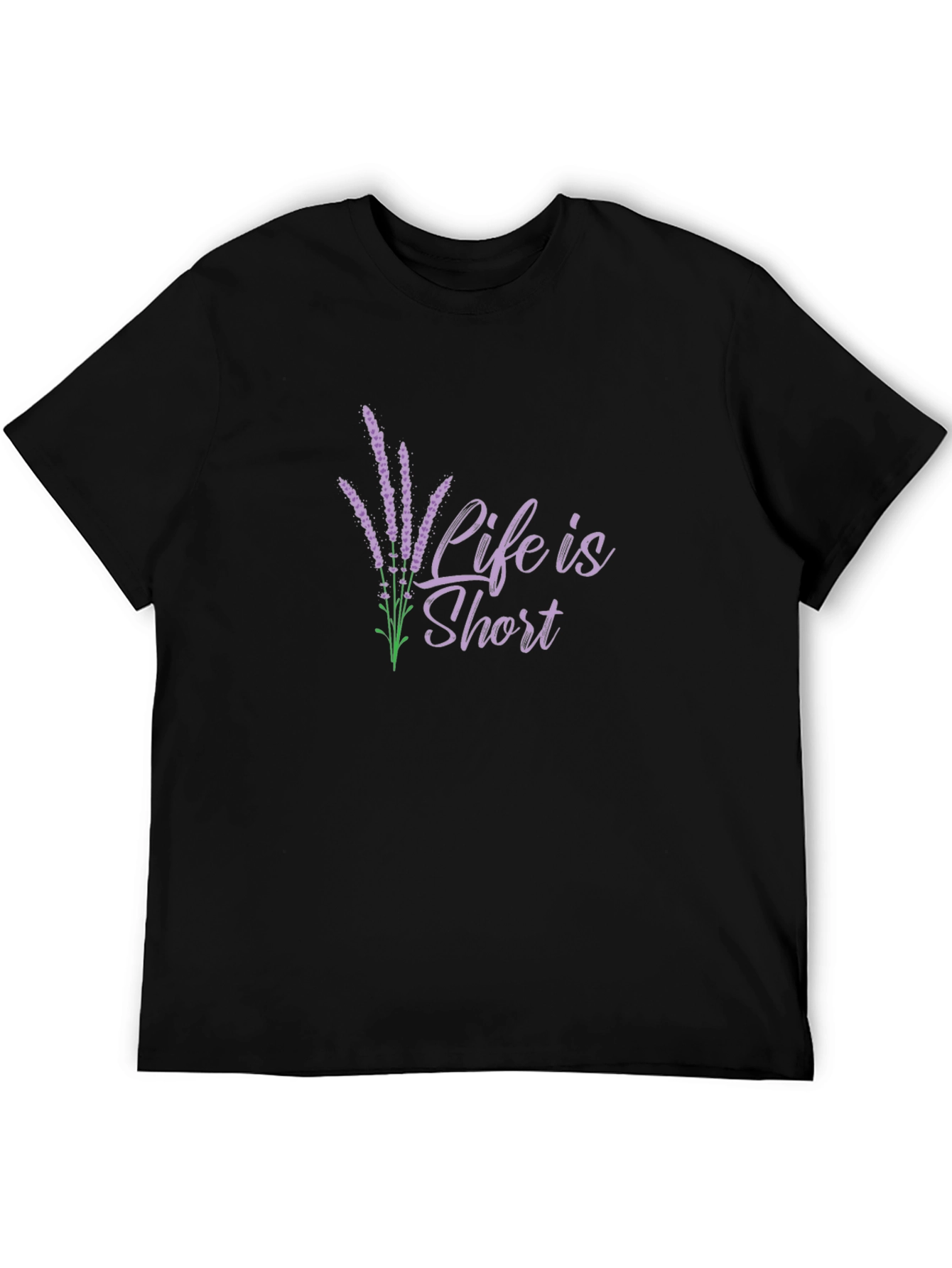 Life Is Short Lavender Graphic T-Shirt