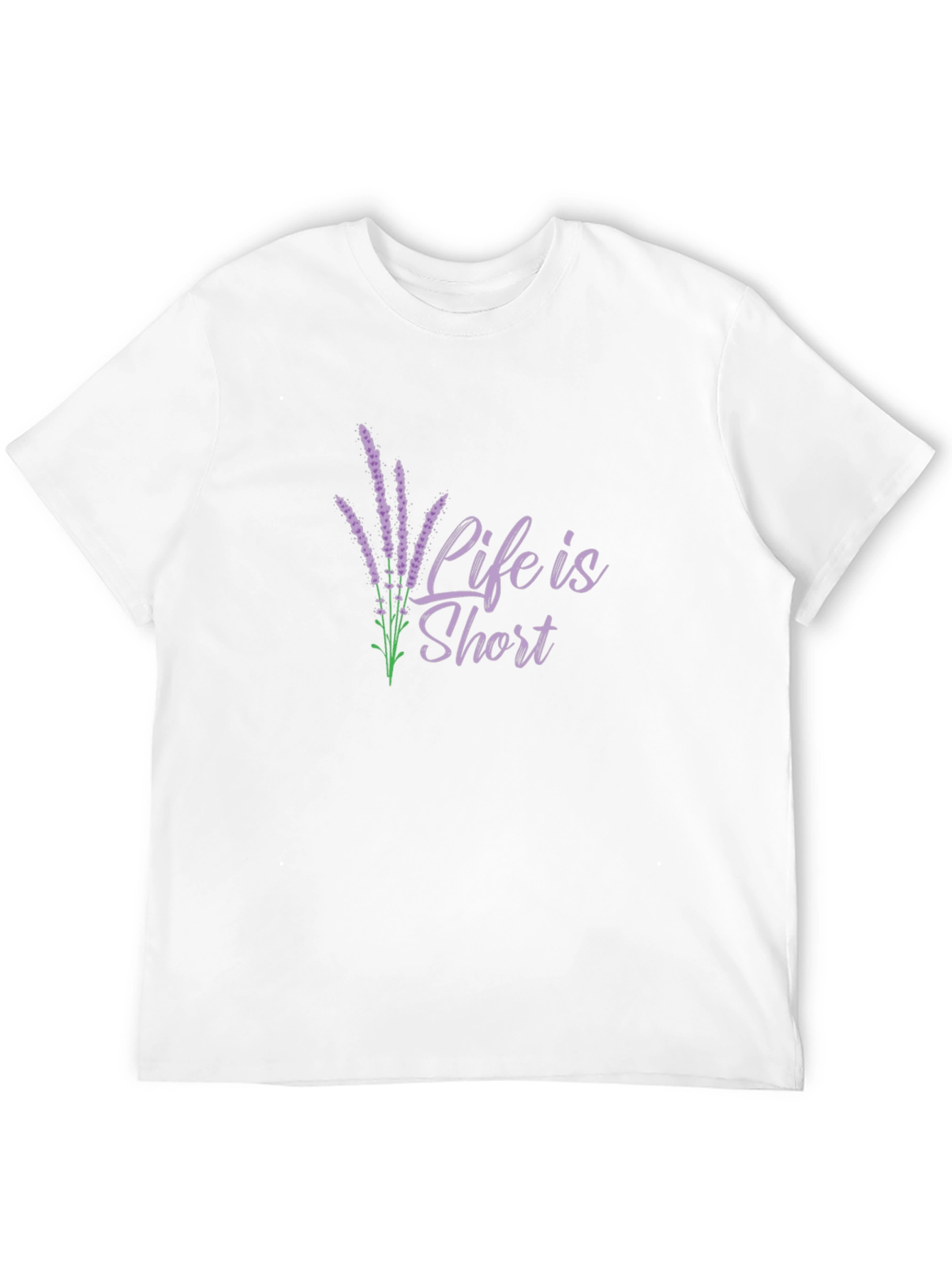 Life Is Short Lavender Graphic T-Shirt