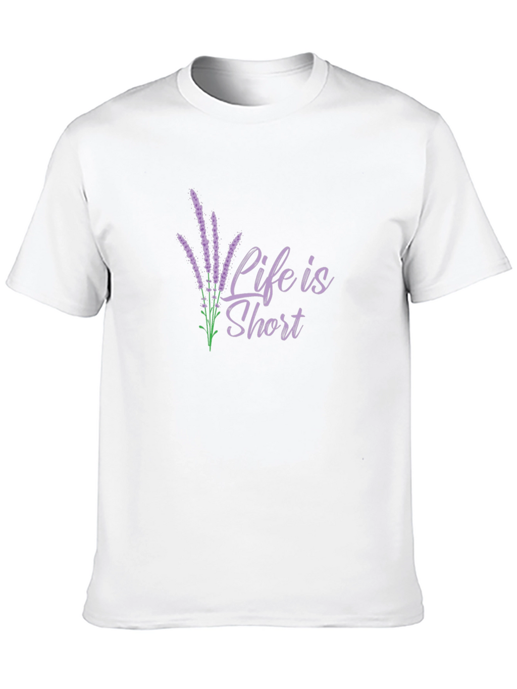Life Is Short Lavender Graphic T-Shirt
