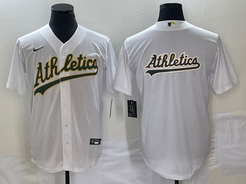Men's Oakland Athletics White Home Replica Player Jerseys