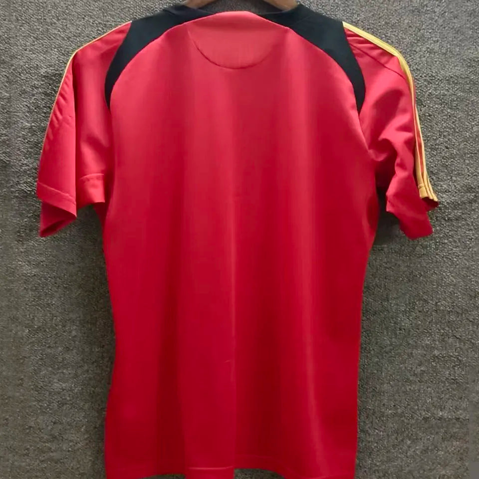 2008 Germany Red Retro Soccer Jersey Back