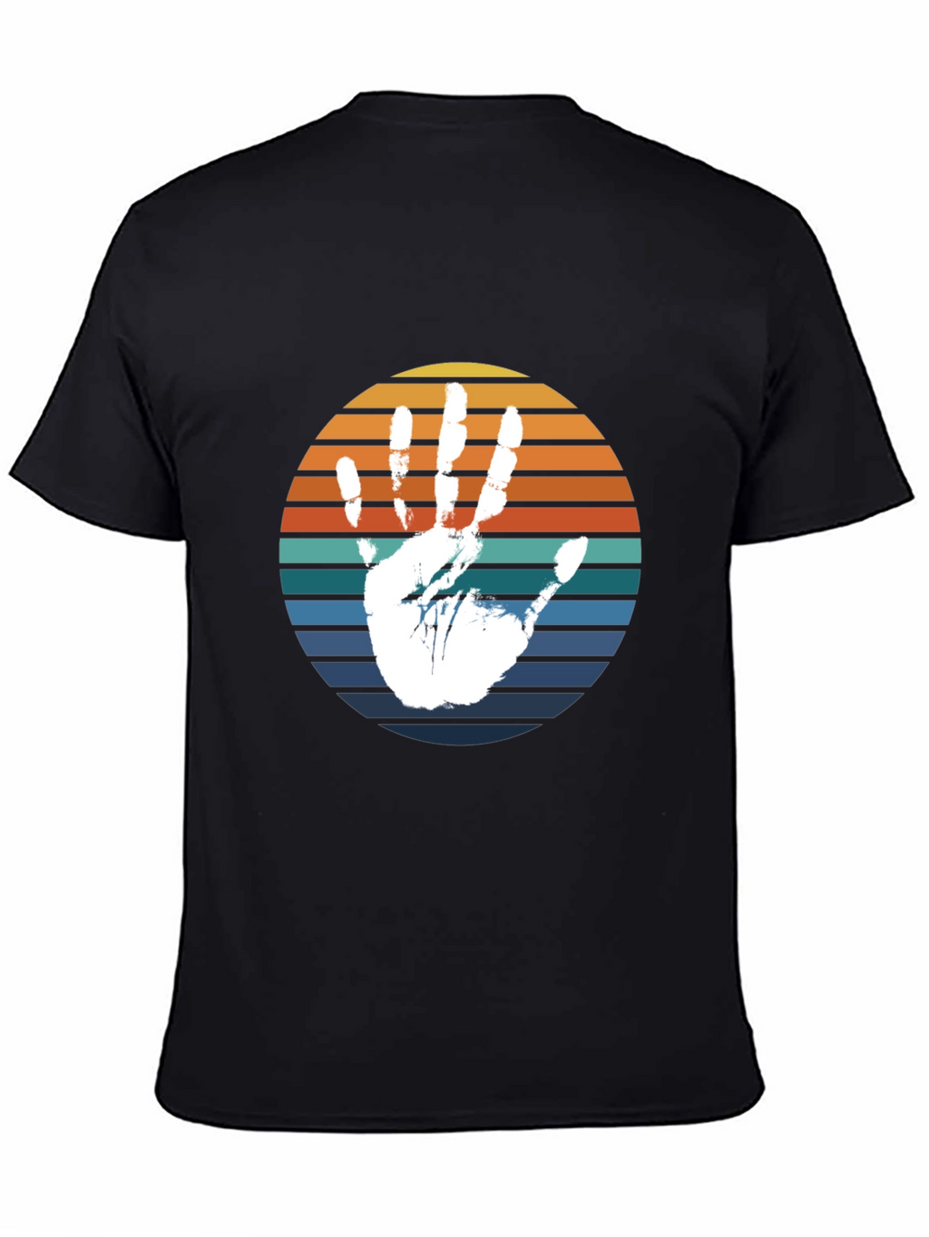 Retro Handprint T-Shirt - Black