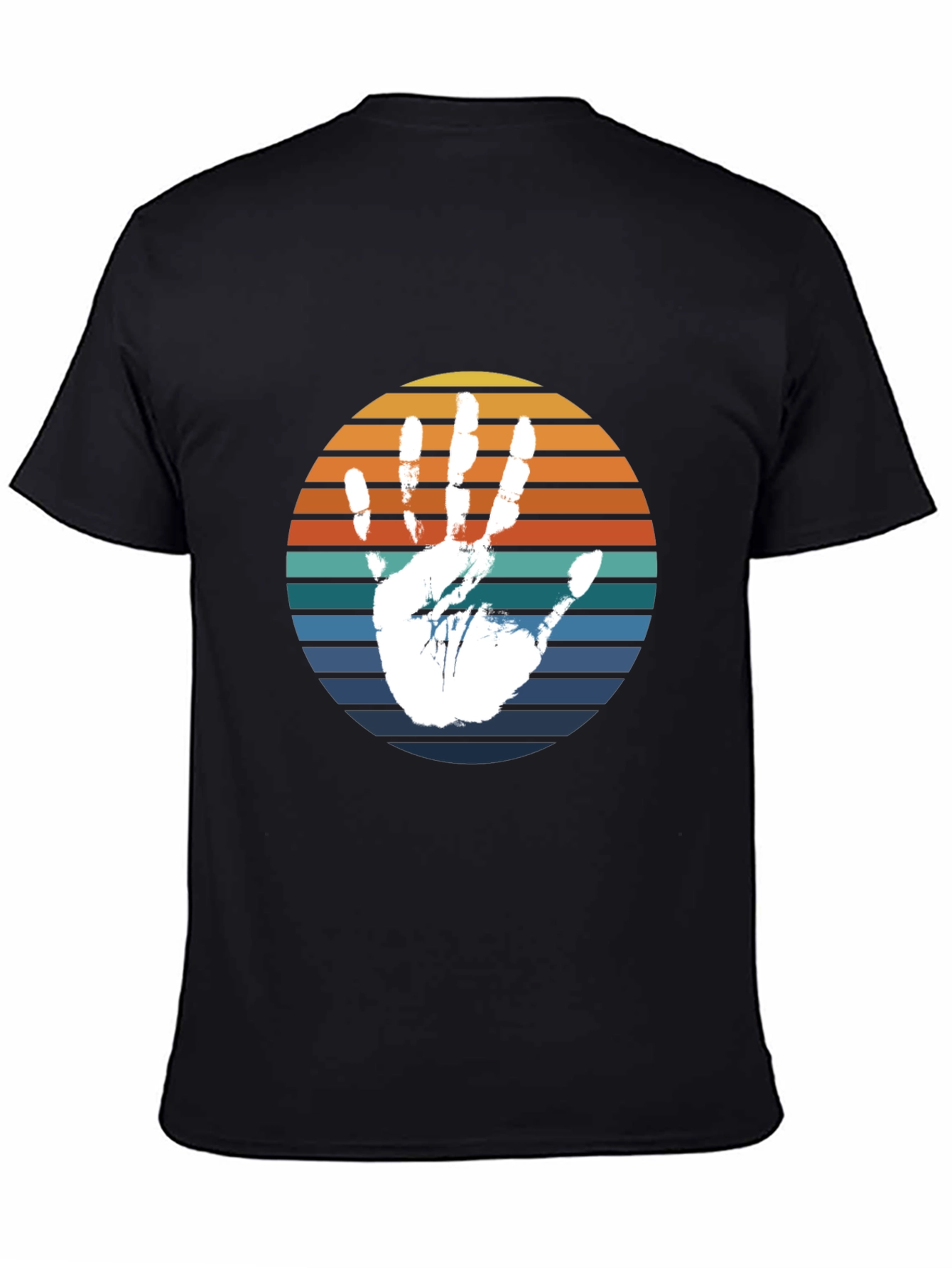 Retro Handprint T-Shirt - Black