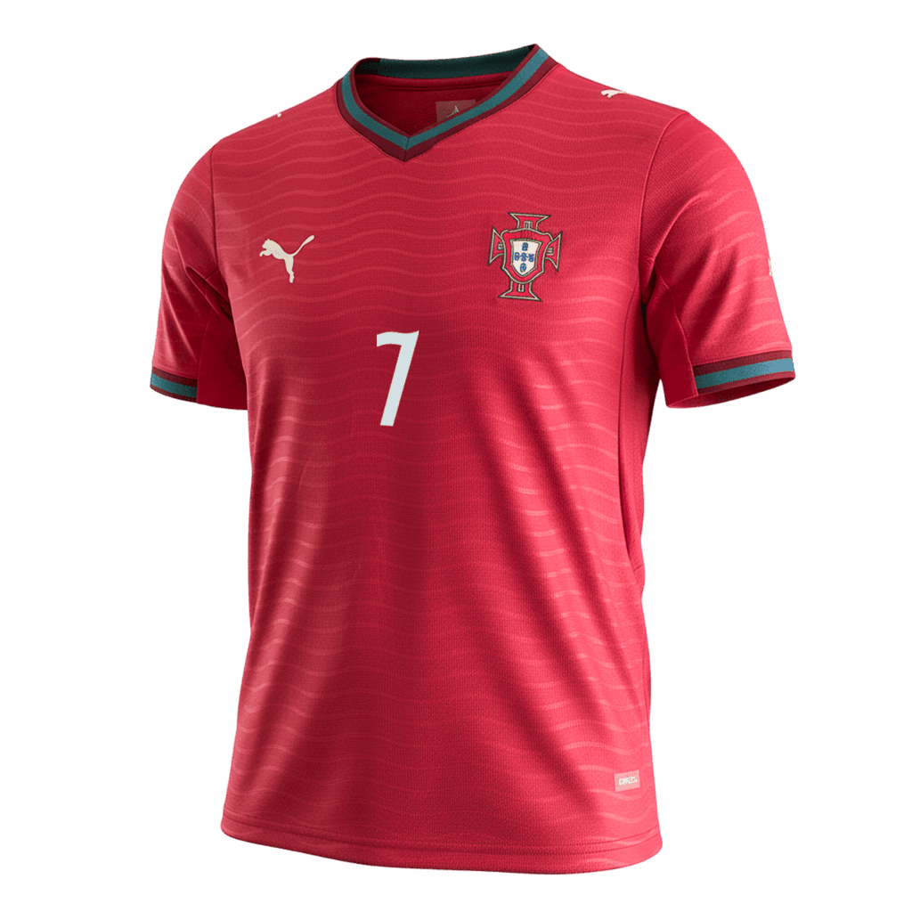 RONALDO#7 Portugal Home Soccer Jersey World Cup 2026 Red Back