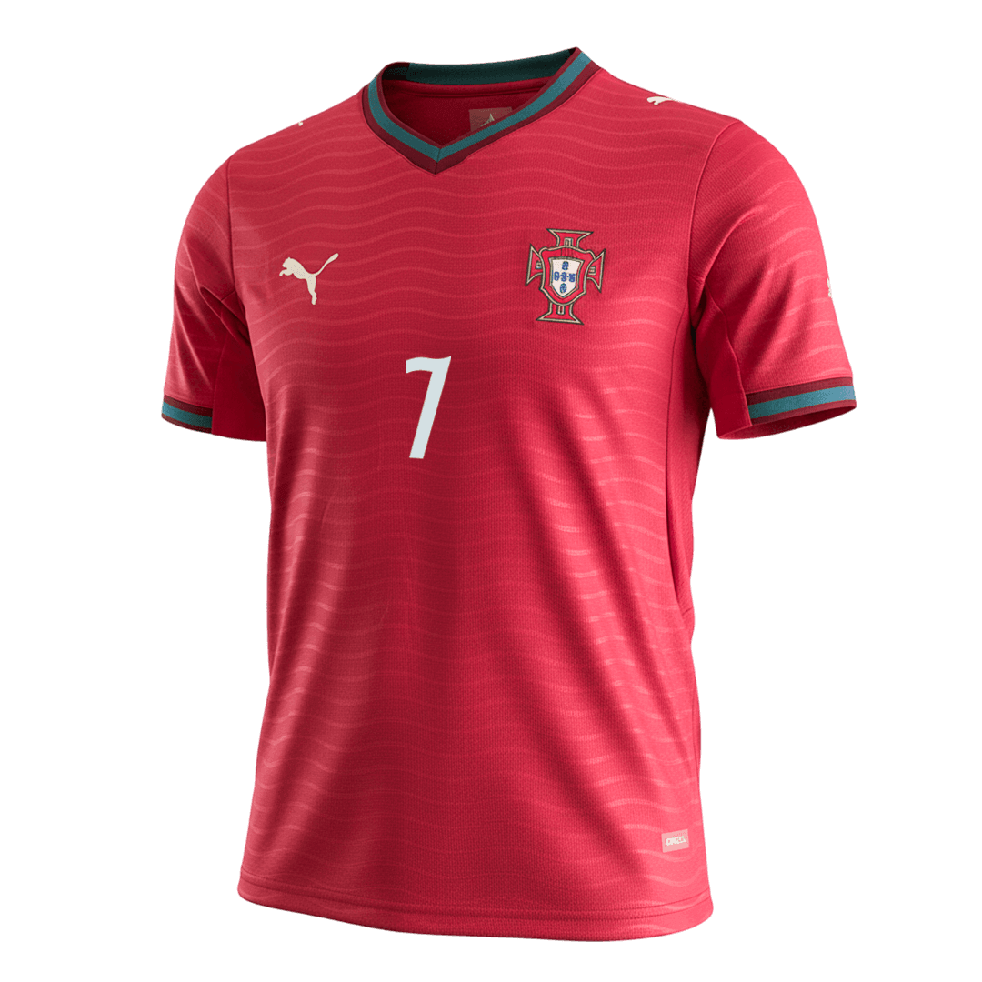 RONALDO#7 Portugal Home Soccer Jersey World Cup 2026 Red Back