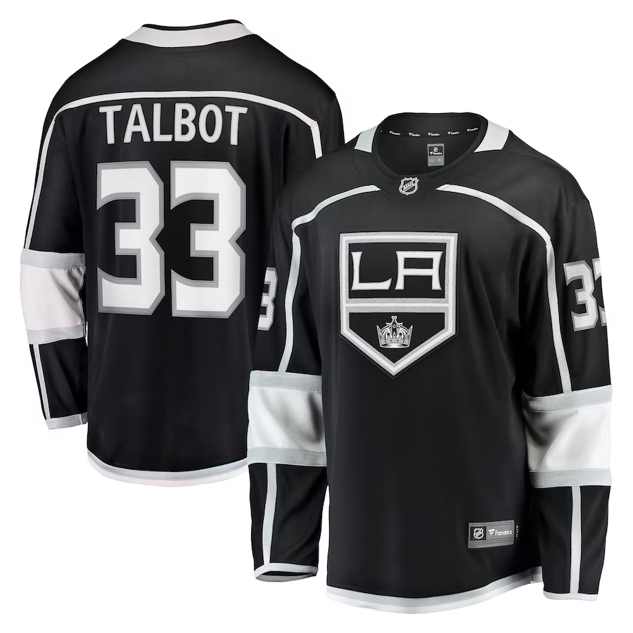 Men's Los Angeles Kings Cam Talbot #33 Black Home Breakaway Jerseys