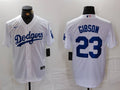 Men's Los Angeles Dodgers Kirk Gibson #23 White Home Replica Player Jerseys