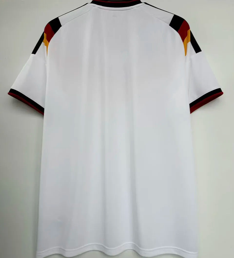 2026/27 Germany 1:1 Quality Home White Fans Soccer Jersey(Have Right Patch 有右臂章 金底白字） Detail 1