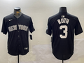 Men's New York Yankees Babe Ruth #3 Black Game Jerseys