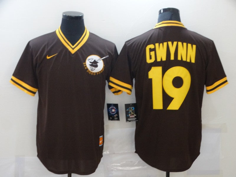 Men's San Diego Padres Tony Gwynn #19 Brown Player Jerseys