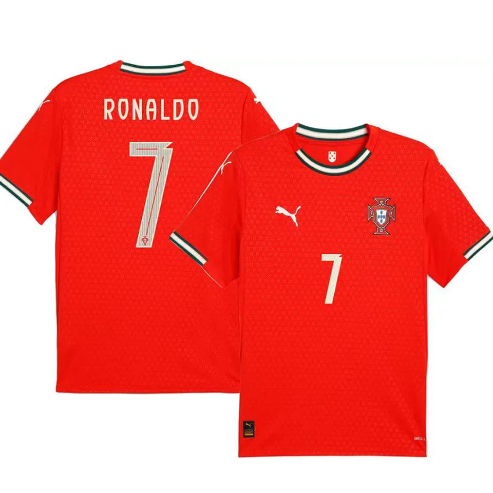 RONALDO #7 Portugal Home Red Fans Jersey 2025/26 ★★ Front