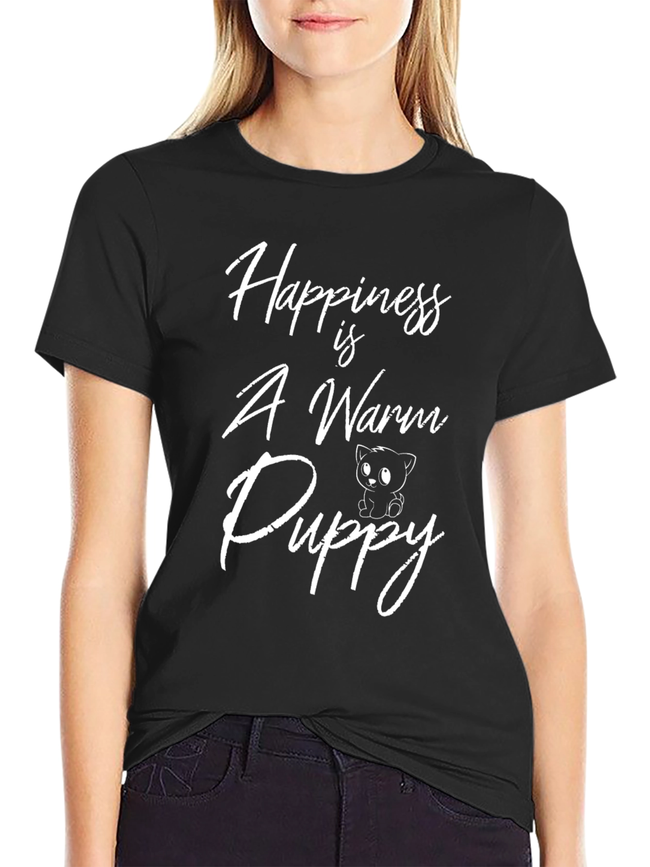 Happiness is a Warm Puppy Graphic Tee