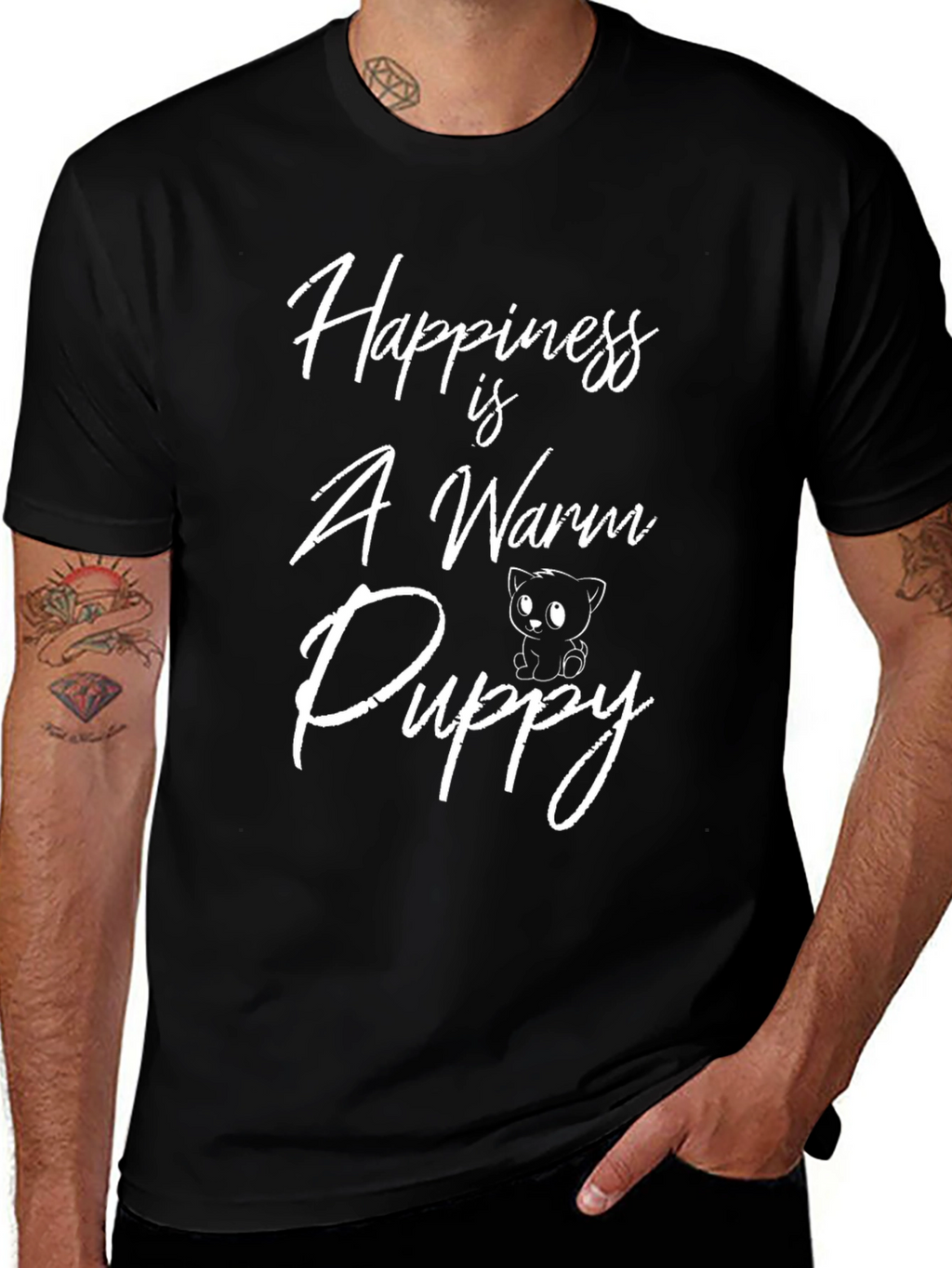 Happiness is a Warm Puppy Graphic Tee