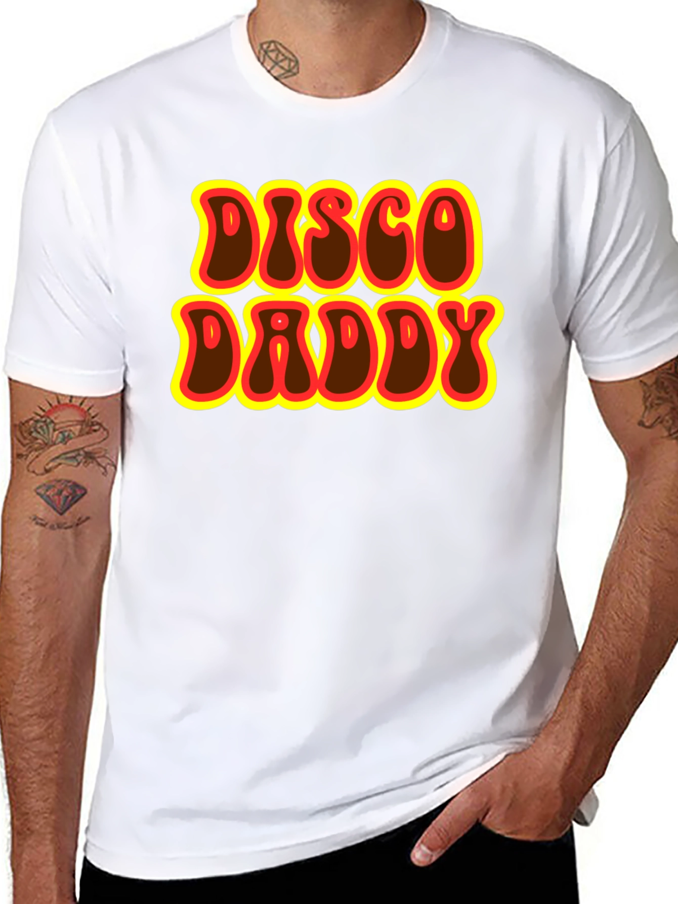 Retro Disco Daddy Black T-Shirt