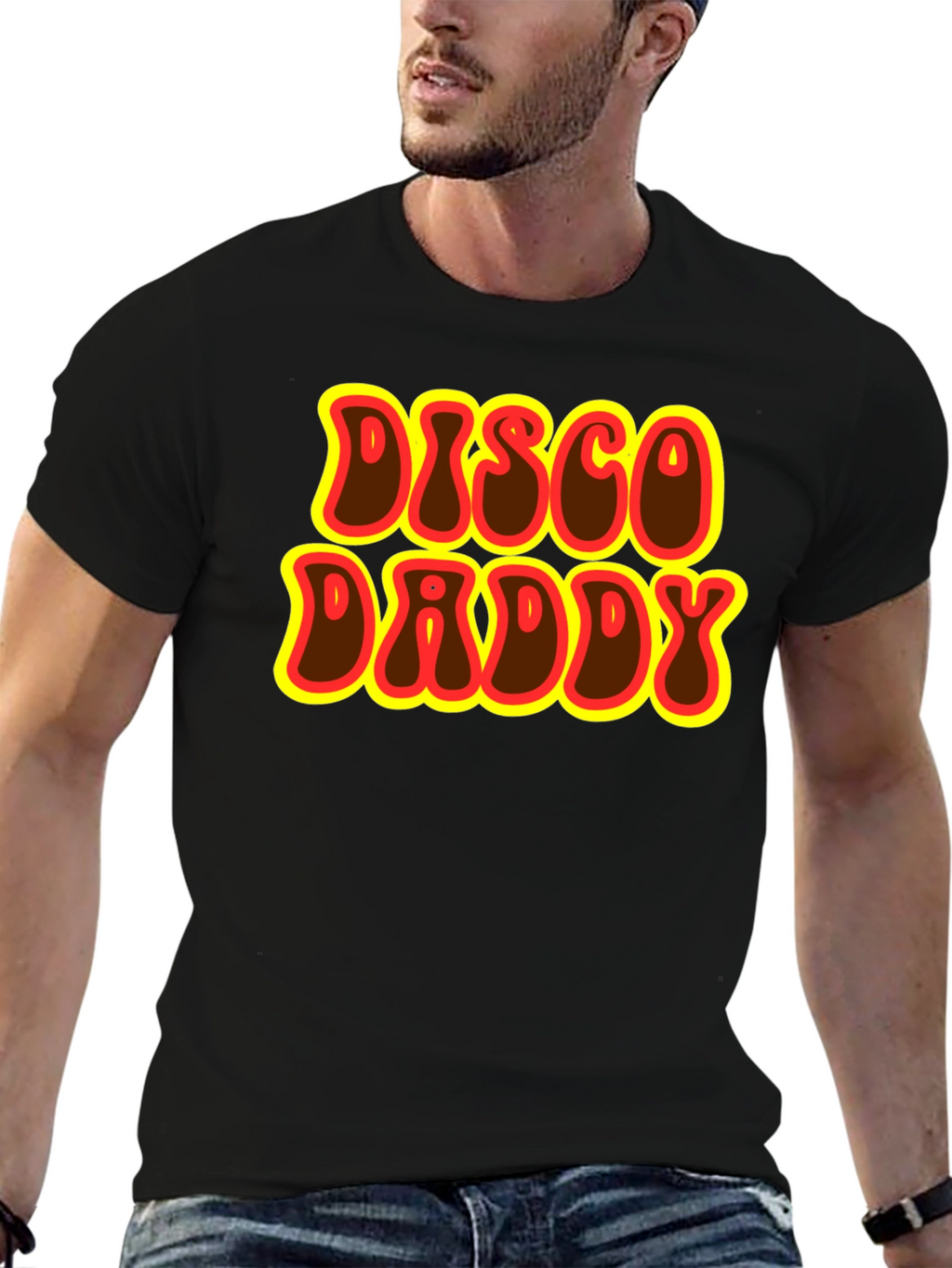 Retro Disco Daddy Black T-Shirt