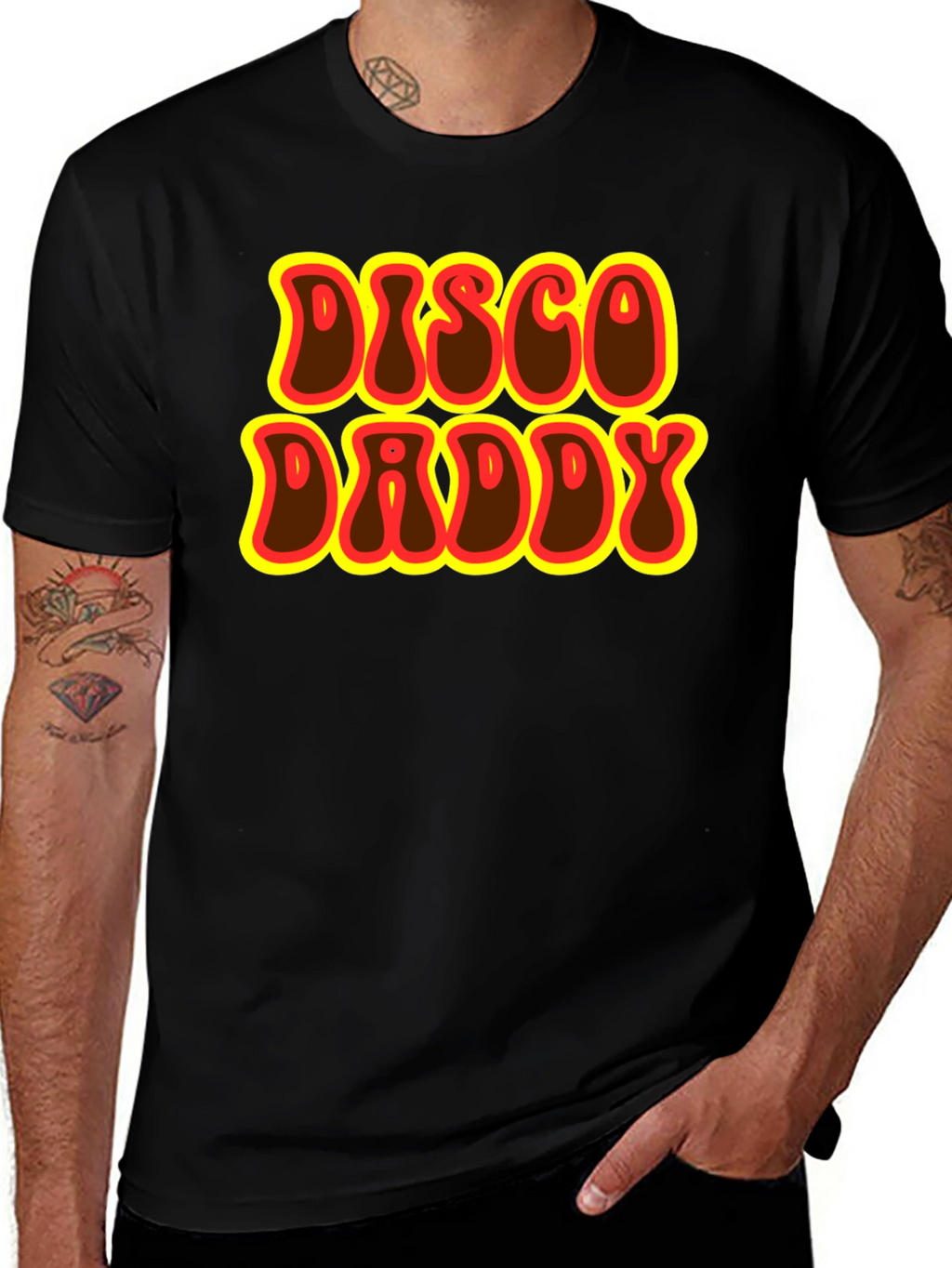 Retro Disco Daddy Black T-Shirt