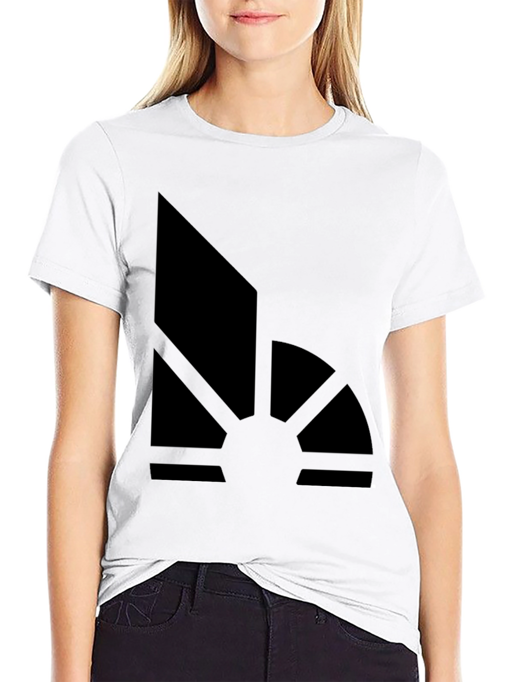 Abstract Sunrise Graphic Tee - Modern Black T-Shirt