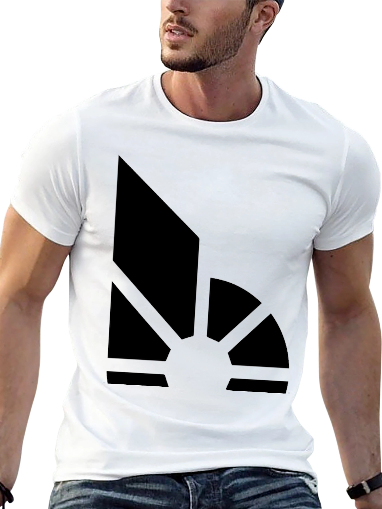 Abstract Sunrise Graphic Tee - Modern Black T-Shirt